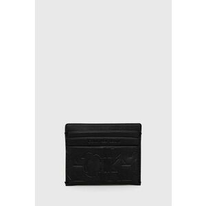 Puzdro na karty Calvin Klein Jeans dámsky, čierna farba vyobraziť