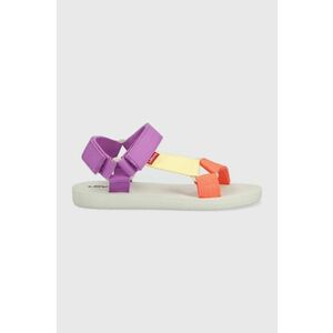 Detské sandále Levi's fialová farba vyobraziť