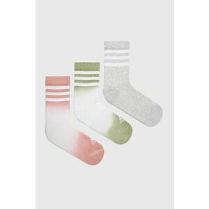 Ponožky adidas Performance HC4349 (3-pak) dámske, šedá farba vyobraziť