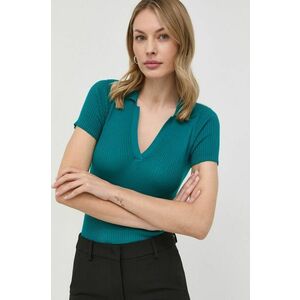Tričko MAX&Co. dámsky, zelená farba, s golierom vyobraziť