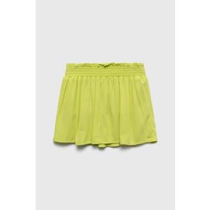 Dievčenská sukňa United Colors of Benetton žltá farba, mini, áčkový strih vyobraziť