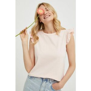 Bavlnené tričko Answear Lab ružová farba, vyobraziť