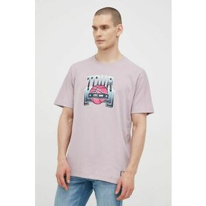 Tričko Jack & Jones pánske, fialová farba, s potlačou vyobraziť