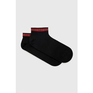 Ponožky HUGO (2-pak) pánske, čierna farba vyobraziť