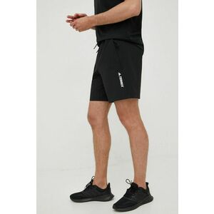Turistické šortky adidas TERREX Liteflex pánske, čierna farba, vyobraziť
