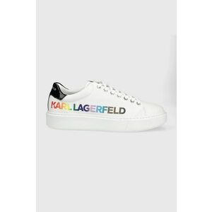 Kožené tenisky Karl Lagerfeld Maxi Kup biela farba vyobraziť