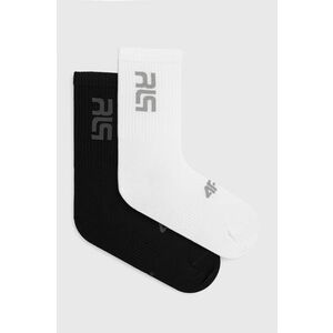 Ponožky 4F 4f X Rl9 (2-pak) pánske, čierna farba vyobraziť