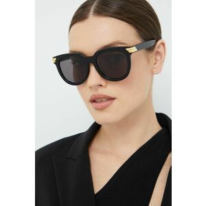 Slnečné okuliare Bottega Veneta dámske, čierna farba vyobraziť