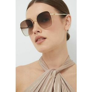 Slnečné okuliare Gucci dámske, zlatá farba vyobraziť