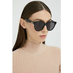 Slnečné okuliare Gucci dámske, čierna farba vyobraziť