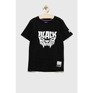 Detské bavlnené tričko Jack & Jones čierna farba, s potlačou vyobraziť