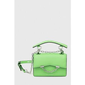 Kožená kabelka Karl Lagerfeld zelená farba vyobraziť