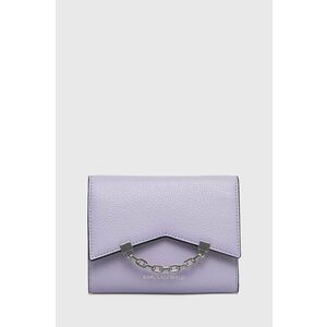 Kožená peňaženka Karl Lagerfeld dámsky, fialová farba vyobraziť