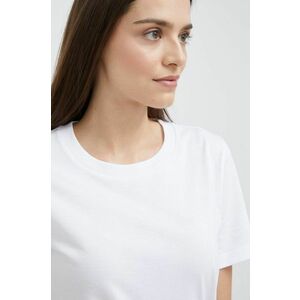 Bavlnené tričko Emporio Armani biela farba vyobraziť