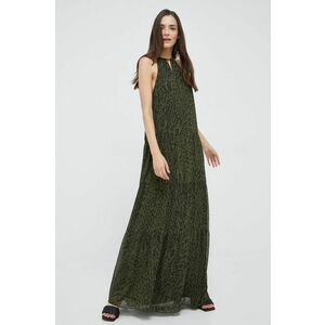 Šaty Lauren Ralph Lauren zelená farba, maxi, rovný strih vyobraziť