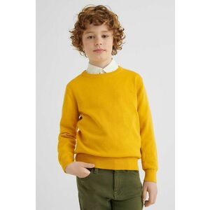 Detský bavlnený sveter Mayoral žltá farba, tenký vyobraziť