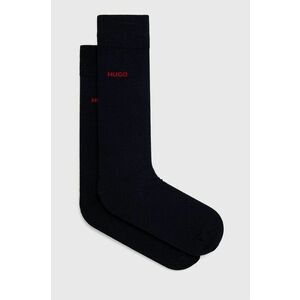 Ponožky HUGO (2-pak) pánske, tmavomodrá farba vyobraziť