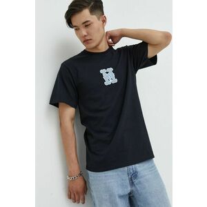 Bavlnené tričko HUF X Trasher čierna farba, s potlačou vyobraziť