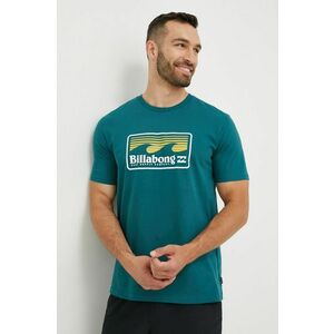 Bavlnené tričko Billabong zelená farba, s potlačou vyobraziť