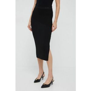 Sukňa Calvin Klein čierna farba, midi, puzdrová vyobraziť