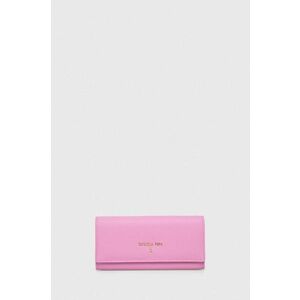 Kožená peňaženka Patrizia Pepe dámsky, ružová farba vyobraziť