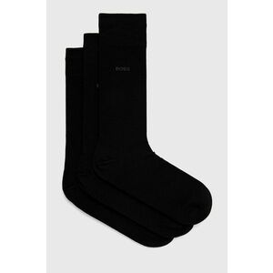 Ponožky BOSS (3-pak) pánske, čierna farba vyobraziť