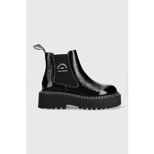 Kožené topánky chelsea Karl Lagerfeld Patrol Ii dámske, čierna farba, na platforme, vyobraziť