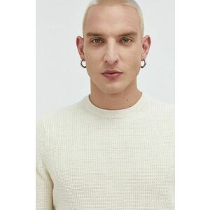 Bavlnený sveter Superdry pánsky, béžová farba, vyobraziť