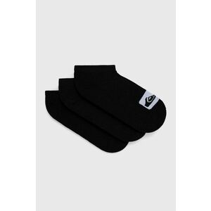 Ponožky Quiksilver (3-pak) pánske, čierna farba vyobraziť