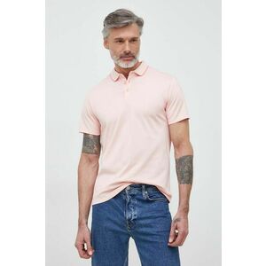 Polo tričko Guess pánska, ružová farba, s nášivkou vyobraziť
