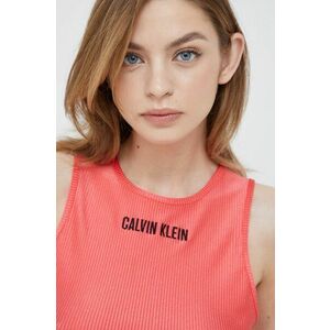 Top Calvin Klein dámsky, oranžová farba, vyobraziť