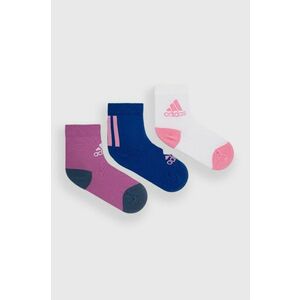Detské ponožky adidas Performance (3-pak) ružová farba vyobraziť
