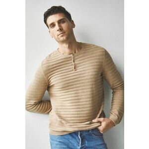 Bavlnený sveter Medicine pánsky, béžová farba, tenký, vyobraziť