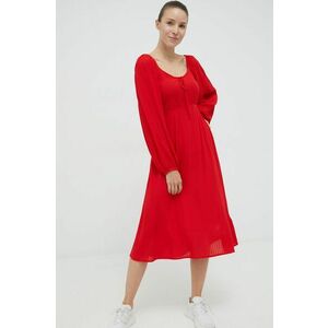 Šaty Billabong červená farba, mini, áčkový strih vyobraziť