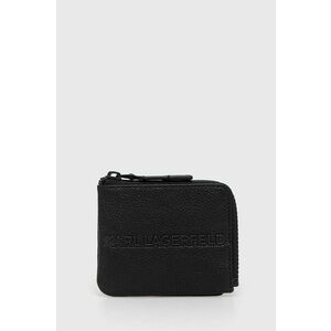 Kožená peňaženka Karl Lagerfeld pánsky, čierna farba vyobraziť