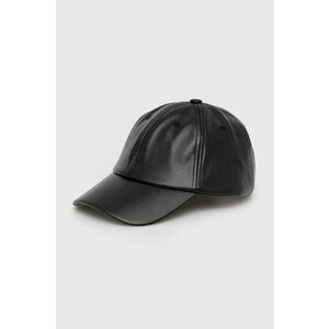 Detská čiapka Sisley čierna farba, jednofarebná vyobraziť