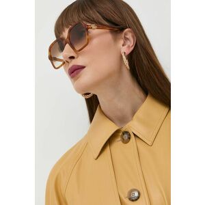 Slnečné okuliare Gucci dámske, hnedá farba vyobraziť