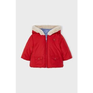 Detská obojstranná bunda Mayoral Newborn červená farba, vyobraziť