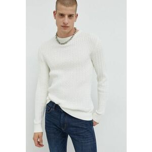 Bavlnený sveter Produkt by Jack & Jones pánsky, béžová farba, tenký, vyobraziť