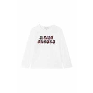 Detská bavlnená košeľa s dlhým rukávom Marc Jacobs biela farba, vyobraziť
