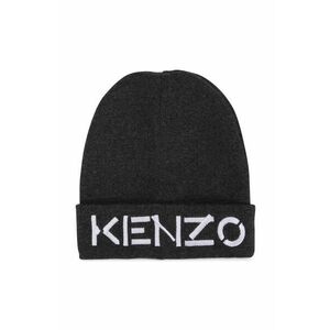 Detská čiapka Kenzo Kids šedá farba, vyobraziť