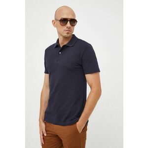 Bavlnené polo tričko Trussardi tmavomodrá farba, jednofarebné vyobraziť