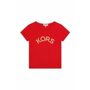 Detské bavlnené tričko Michael Kors červená farba, vyobraziť