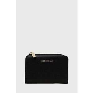 Kožená peňaženka Coccinelle dámska, čierna farba vyobraziť