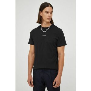 Bavlnené tričko Bruuns Bazaar čierna farba, s potlačou vyobraziť
