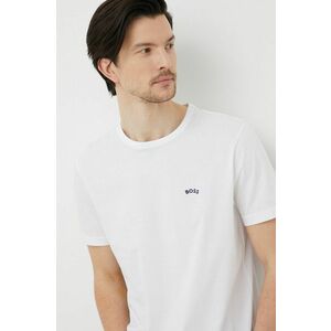 Bavlnené tričko BOSS BOSS ATHLEISURE biela farba, jednofarebné vyobraziť