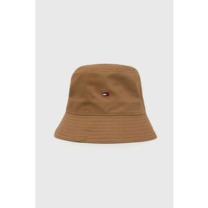 Bavlnený klobúk Tommy Hilfiger hnedá farba, bavlnený vyobraziť