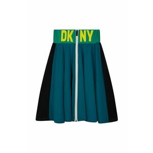 Dievčenská sukňa Dkny tyrkysová farba, mini, áčkový strih vyobraziť