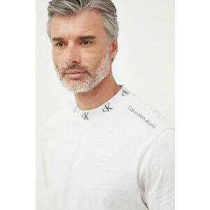 Bavlnené tričko Calvin Klein Jeans šedá farba, jednofarebné vyobraziť