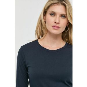Bavlnené tričko s dlhým rukávom Armani Exchange tmavomodrá farba, vyobraziť